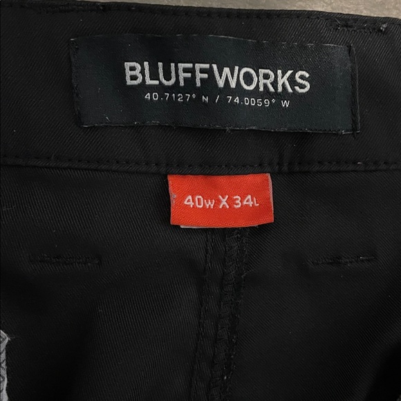 Men's Bluffworks Ascender Chino Pants Black 40x34 - Picture 5 of 11